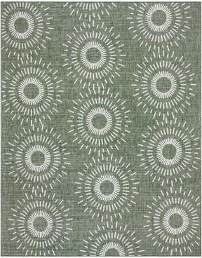 Gertmenian Tropea Tiaret All Weather Flatweave Indoor Outdoor Area Rug Modern Geometric Sunburst Polypropylene