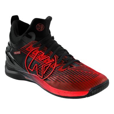 Hallenschuh KEMPA "Hallen-Sport-Schuhe ATTACK MID", Kinder, Gr. 6, rot (schwarz, rot), Obermaterial: 100% Textilmaterial TEXMAT., Schuhe Hallenschuh