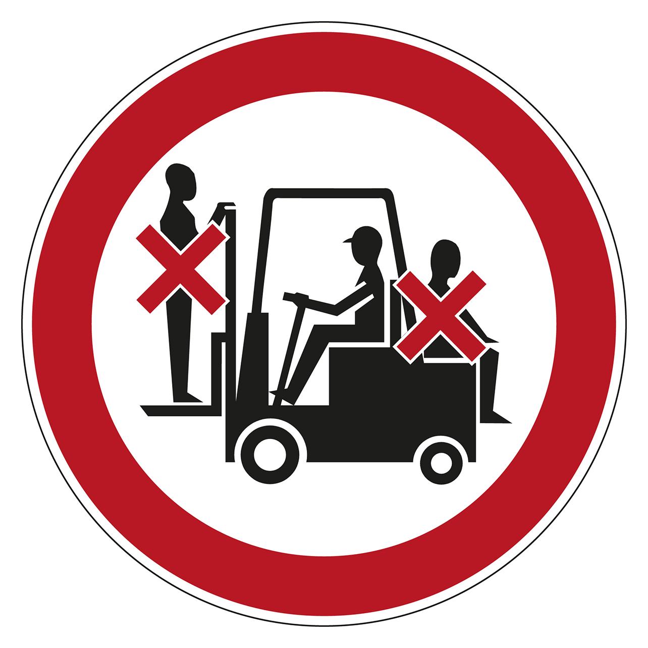 Brady PIC 214-DIA 200-B7527, Verbotsschilder - Mitfahren auf Gabelstapler verboten (252032)