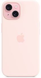 Apple iphone 15 silicone case with magsafe - light pink