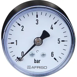 RF-Manometer 50 axial 0-6 bar, Anschluss 1/4" axial (hinten)