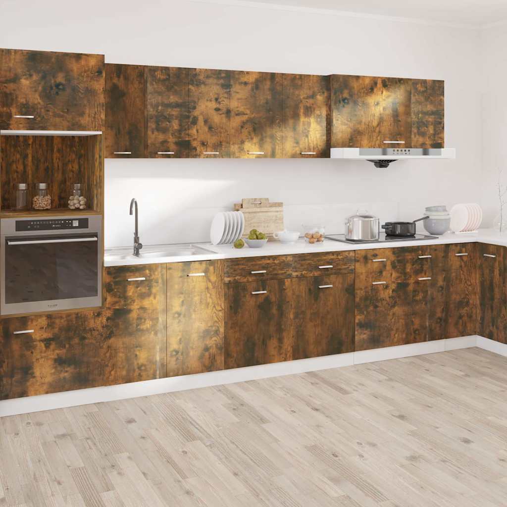 vidaXL Armoire à tiroirs "Lyon" Chêne fumé 50 x 46 x 81,5 cm Bois d'ingénierie