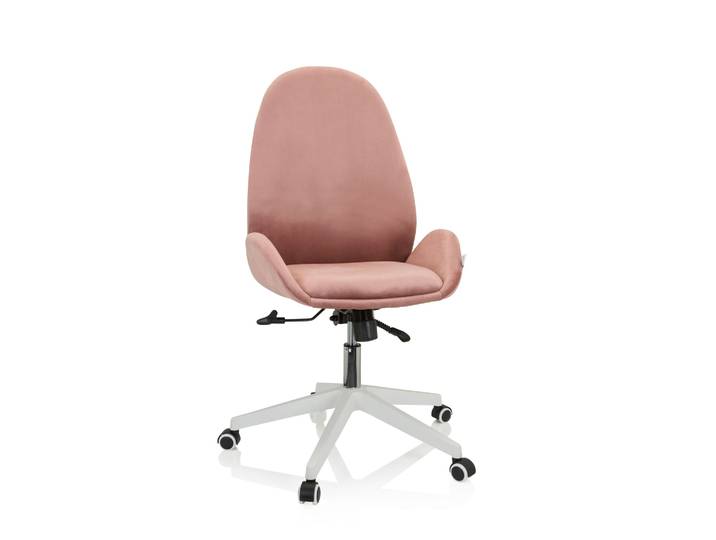 Siège De Bureau / Siège Pivotante Avea Velours Rose Hjh Office