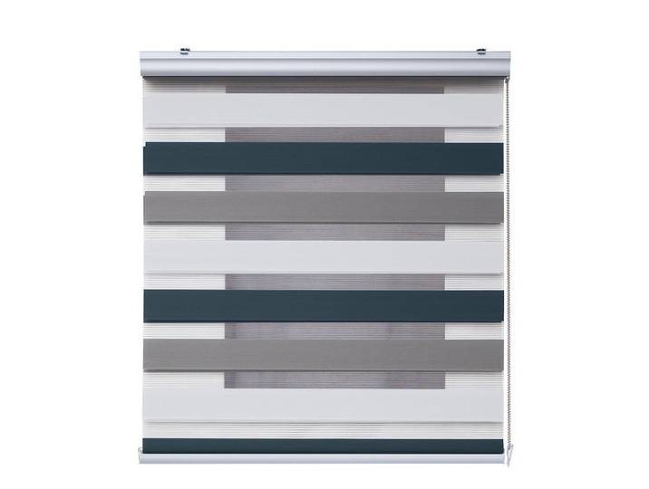 Storesdeco Doppelrollo Dreifarbig 60x250 cm, Mehrfarbig, Kunststoff, Uni, Rechteckig, 60x250 cm, Heimtextilien, Vorhänge, Rollos, Doppelrollos