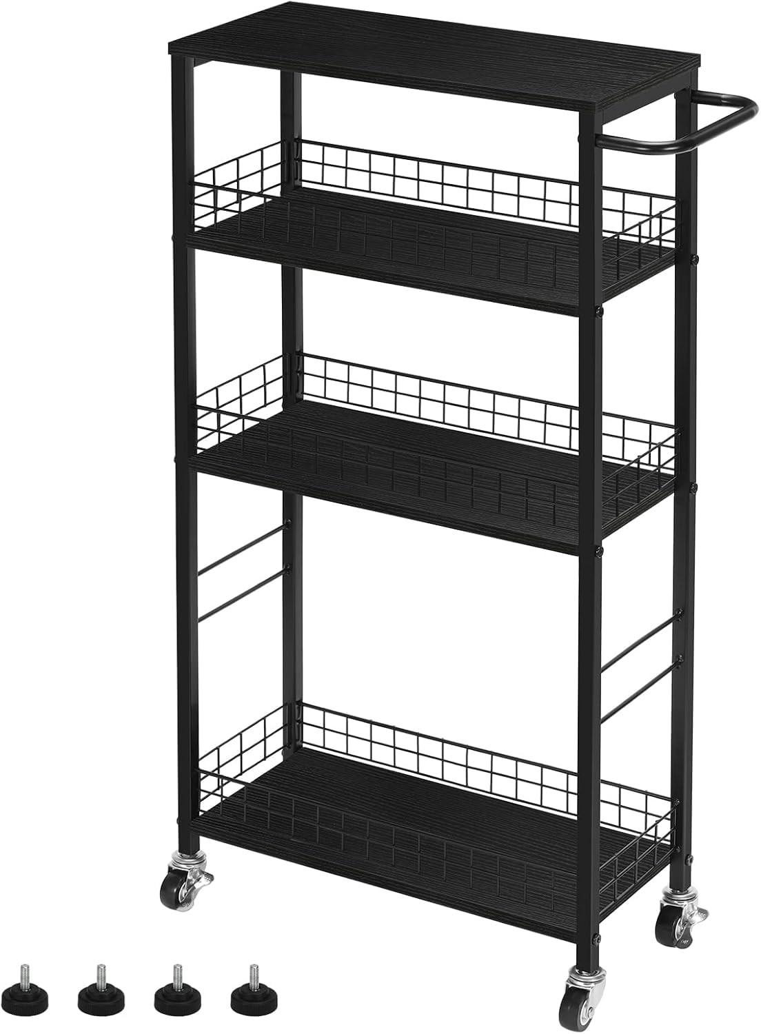 Smalle 4-laagse trolley voor keuken en badkamer