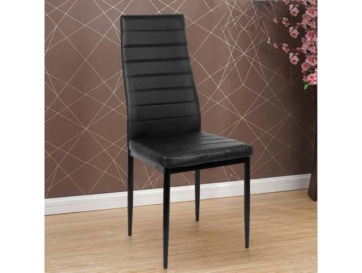 Lot de 8 chaise de salle à manger à 8 dossier noir