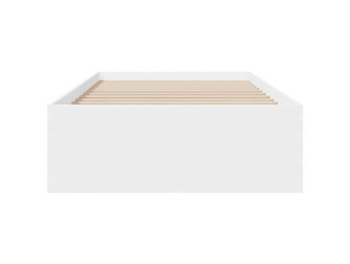 Cadre de lit - MXZZAND - 100x200 cm - Bois d'ingénierie - Blanc - Avec tiroirs