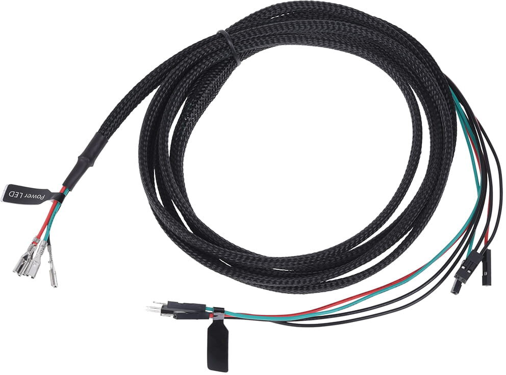 Alphacool Powerbutton/Taster Verbindungskabel - Schwarz 200cm