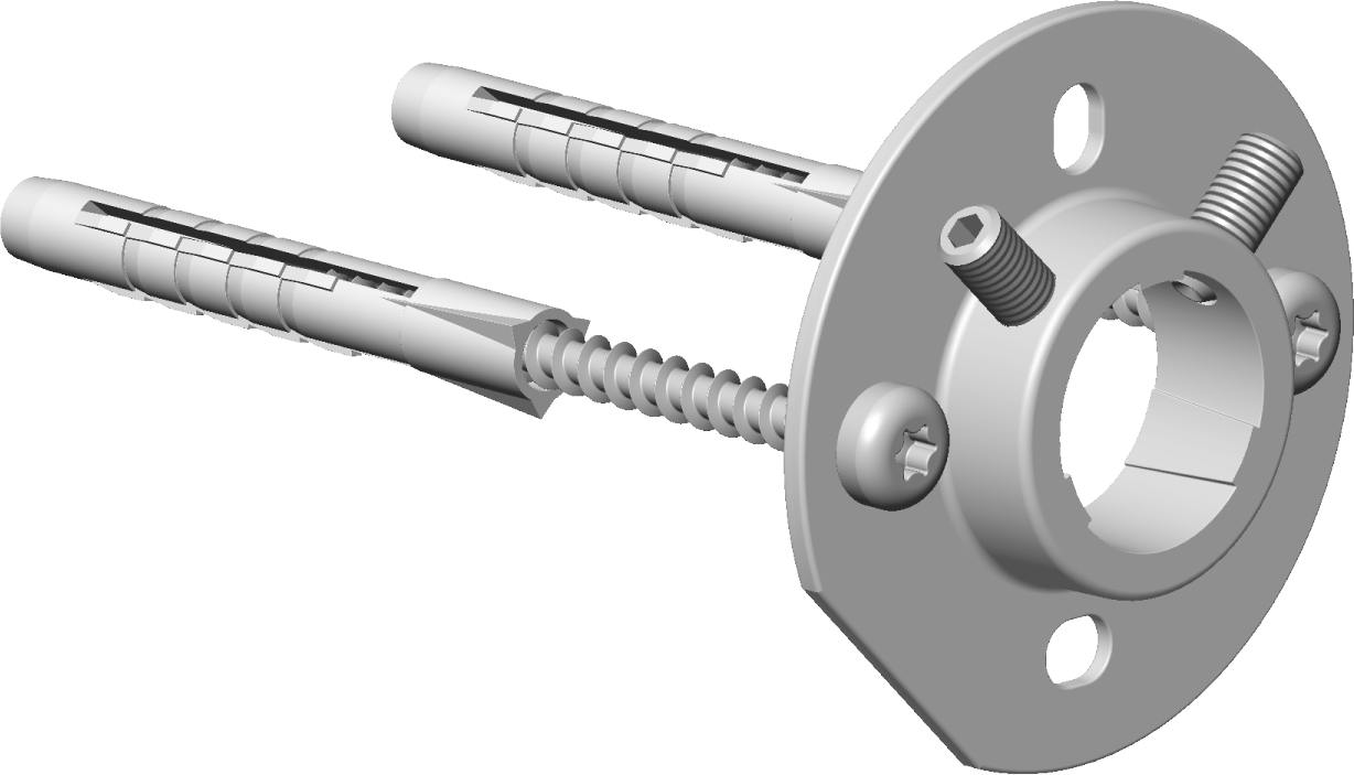 Kit de fixation Dornbracht, rond 0517207070090 05172070700 50 x 50 x 10 mm
