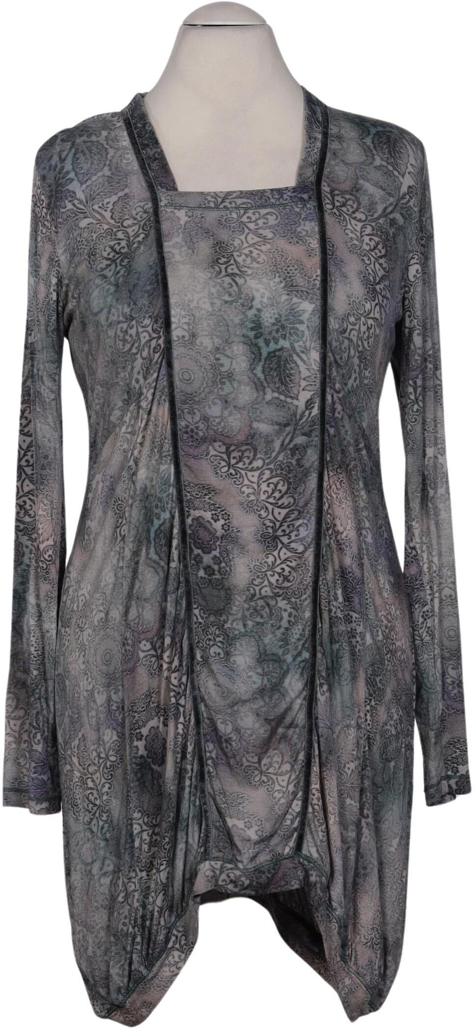 Vetono Damen Kleid, Grau, Gr. M (UK 10), Viskose / Angorawolle / Elasthan - Second Hand