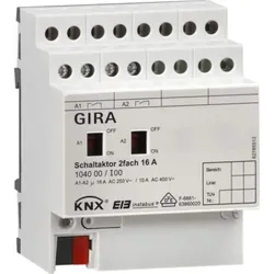 Gira Schaltaktor 2-fach 16A, EIB Reiheneinbaugerät 104000