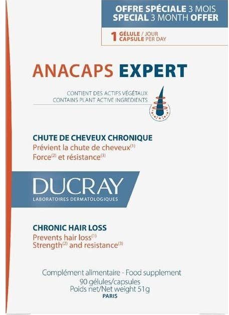Ducray Anacaps Expert Caída del Cabello Crónica 90caps