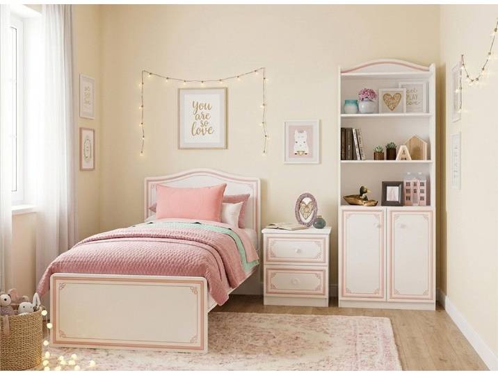 Möbel-Zeit Jugendzimmer-Set SELENA PINK Kinderzimmer, 3-tlg.
