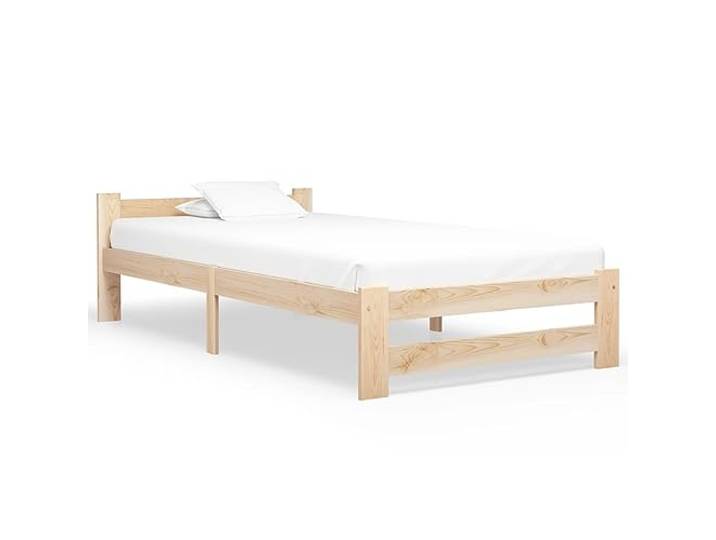 RJPLMFV Bettgestell aus massivem Kiefernholz, 90 x 200 cm Ohne Matratze, Latten, Lattenrost-Design, langlebige Robustheit