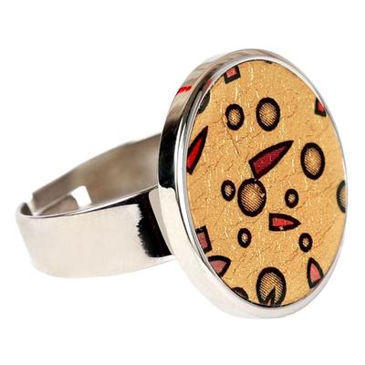 Fingerring DEMARIE "Edelstahl mit Silber-/Goldeinlage", bunt (mehrfarbig), Fingerringe, Damen, 020 (63,7), Edelstahl, Fingerring