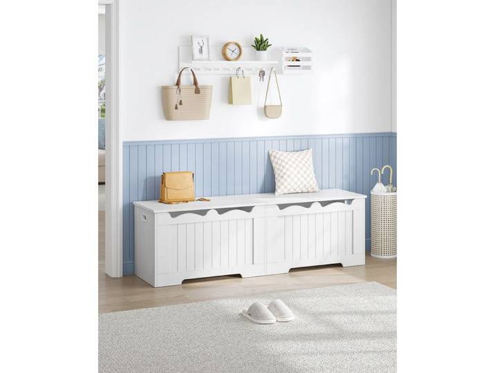 Storage Chest with 2 Secure Hinge 150 cm White