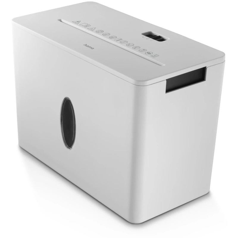 hama Safe X40-W Aktenvernichter mit Partikelschnitt P-4, 4 x 33 mm, bis 4 Blatt, weiß