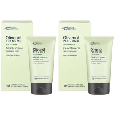 Olivenöl PER Uomo Gesichtscreme 2x 2x50 ml Creme