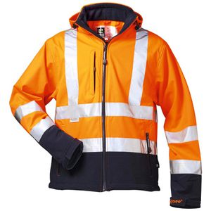 elysee Arbeitsjacke BILL Softshelljacke, 22731-5, Warnschutzjacke, signalorange, wasserdicht Gr. 4XL