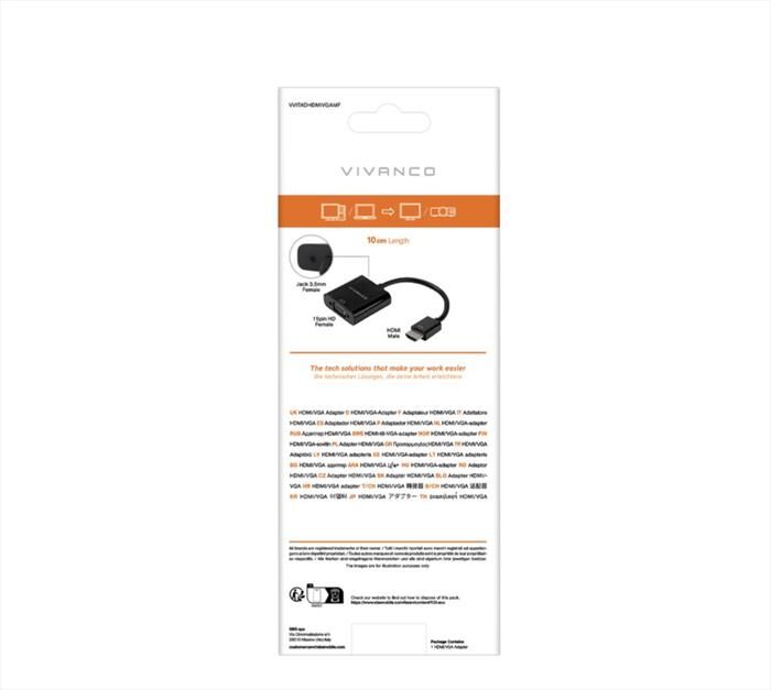 Vivanco Adattatore Hdmi M A Vga F Vvitadhdmivgamf-nero