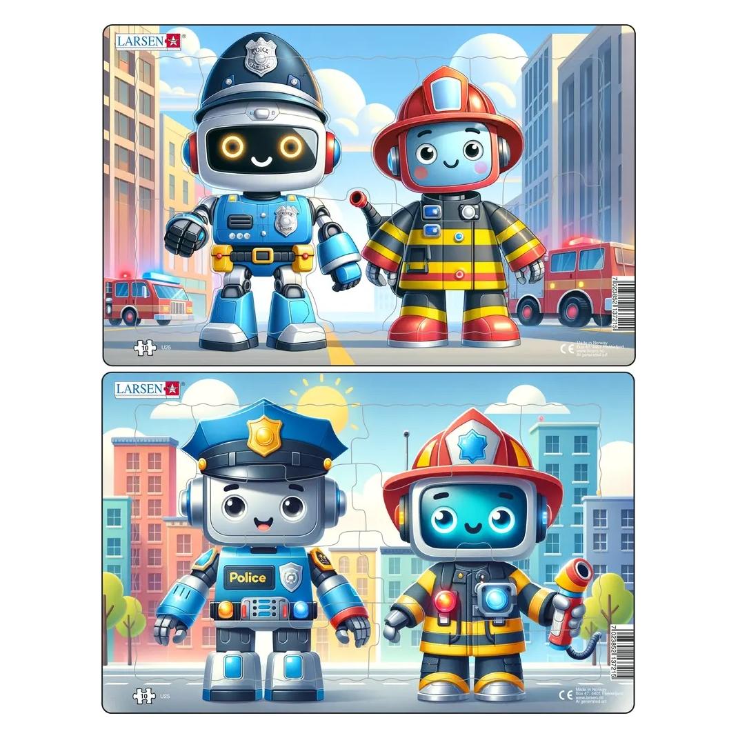 Larsen Puzzle - Polizei und Feuerwehr (2er-Set Midi) (47920567)