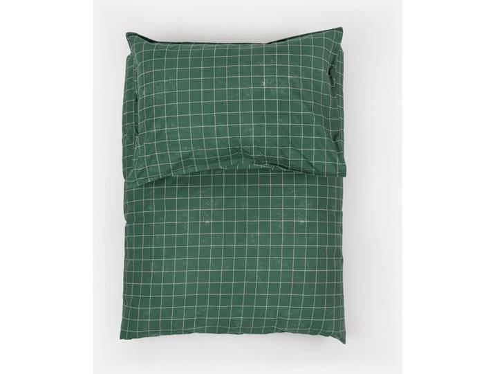 Lavie Kissenbezug Vito dunkelgrün Schottenkaro Baumwolle B 65 T 100 cm - Material: Bio Baumwolle
