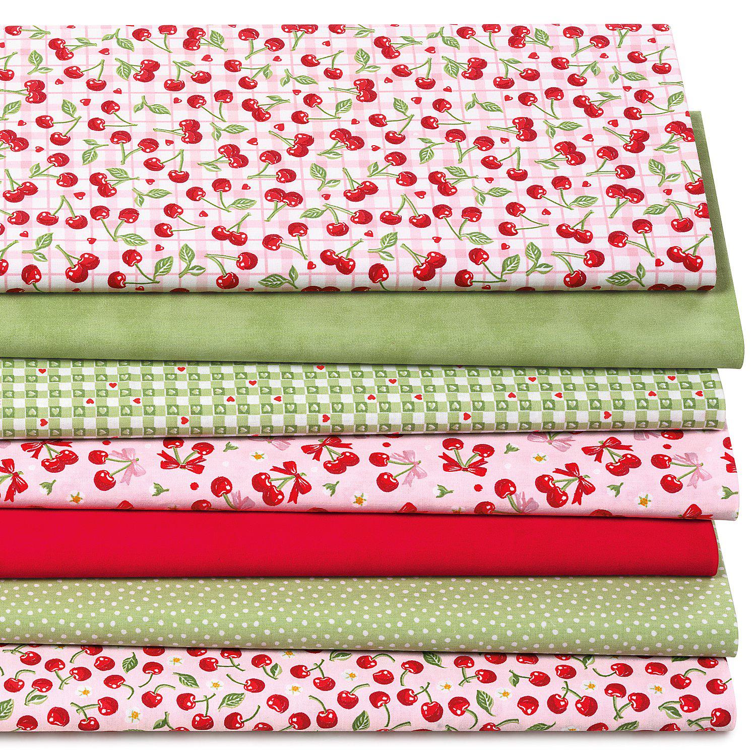 Patchwork- und Quiltpaket "Kirschenzeit", rosa-color