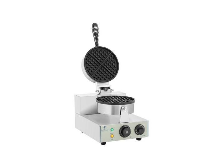 Royal Catering Waffeleisen Doppelwaffeleisen Waffelautomat Elektro Doppel Brüsseler Waffel Rund, 1300 W