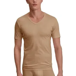 Calida Business V-Neck Undershirt Beige Tencel X-Large Herren