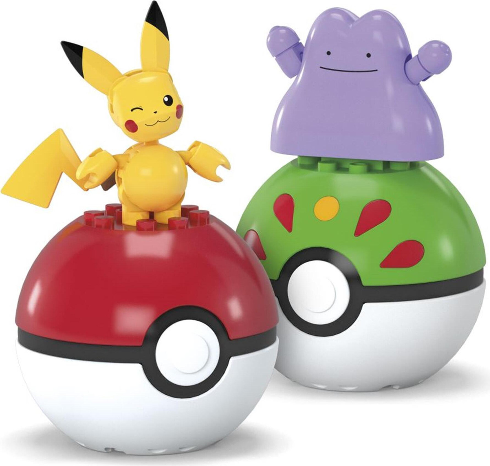 MEGA Pokémon Pokéball bouwset met Pikachu en Ditto, 2-delig, 42 onderdelen