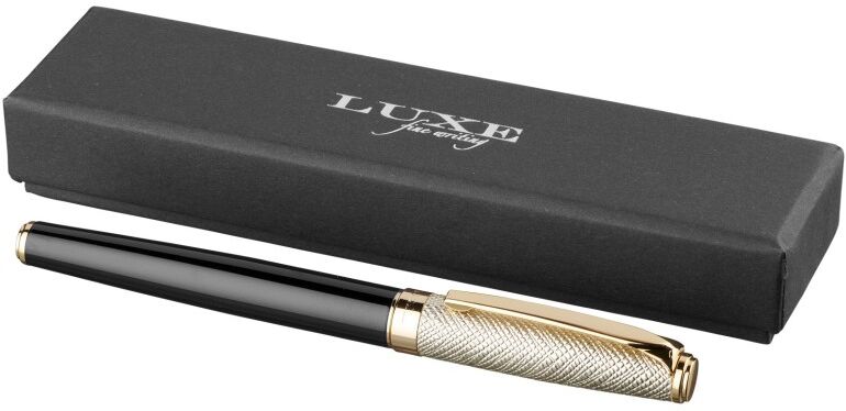 Stylo personnalisable en laiton laqué à encre noire Doré noir