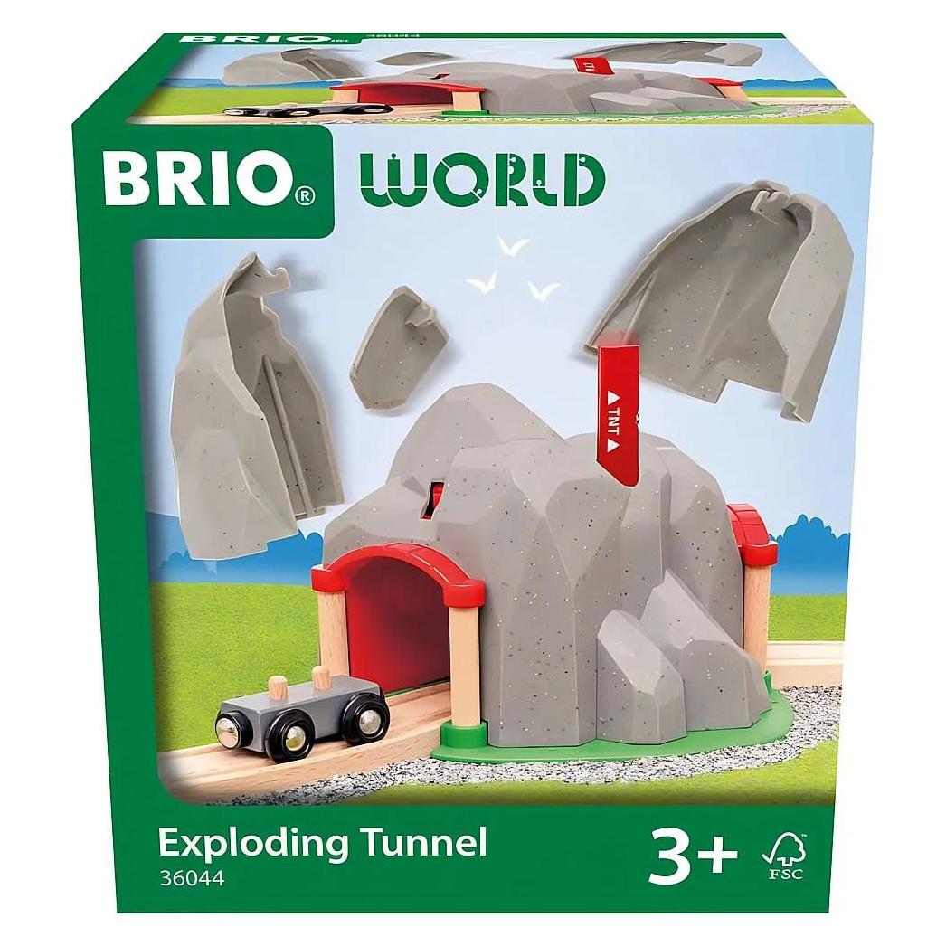 Ravensburger BRIO World - 36044 Tunnel mit Sprengfunktion | Zugset für Kinder ab 3 Jahren (63604400)