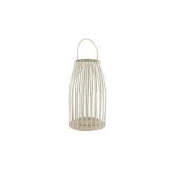 HOME STORY Laterne   , beige , Eisen,Glas , Maße (cm): B: 12,5 H: 21,5