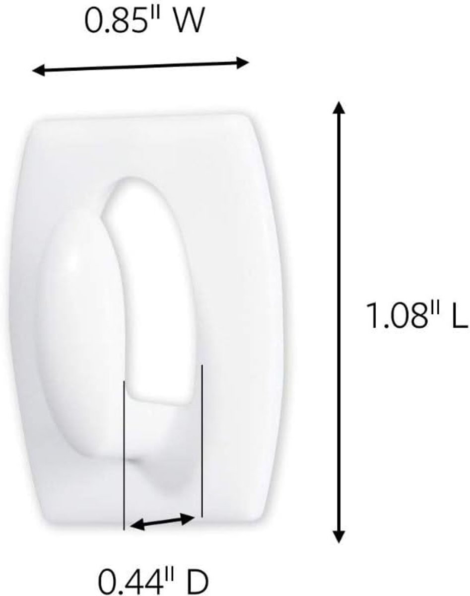 Decoratie Haken - Zelfklevende Clips - Wit - 6 stuks