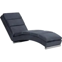 vidaXL Chaiselongue Grau Wildleder-Optik