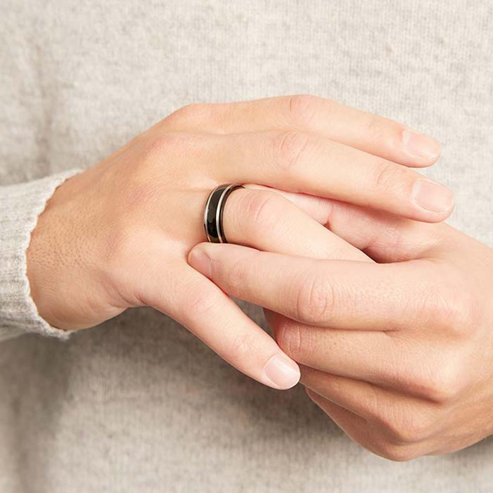 Unique Exklusiver schwarzer Ring Titan schwarz