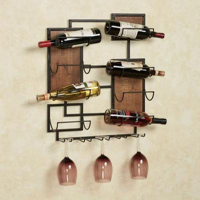 Touch of Class Coulter Wall Wine Rack Black , Black