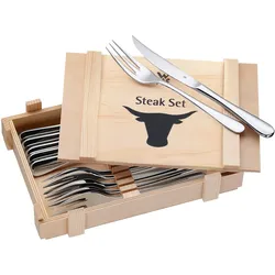 WMF Steakbesteck 12-teilig in Holzkiste