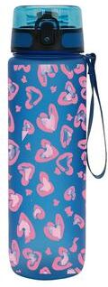 Universal Stock Leakproof Sports Water Bottle With Flip Top And Lanyard Heart Print d
