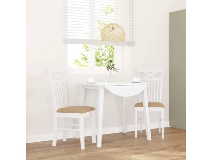 HEFZGDB Esszimmerstühle mit Kissen 2 STK. Weiß Massivholz Gummibaum Ergonomische Rückenlehne für Wohnzimmer und Essbereich Dieser Titel erfüllt alle Anforderungen: Er behält den