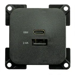 Haba Ladegerät Einbau Steckdose C-Line dual USB-A und USB-C 10-24 Volt