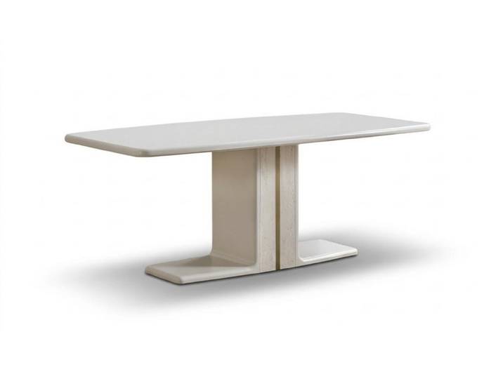 JVmoebel Essgruppe Esstisch Travertin & Lack Beige – Vintage Design Tisch Postmodern, (1-tlg), Made in Europa