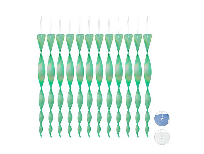 Vogelabwehr Spirale 12er-Set Grün