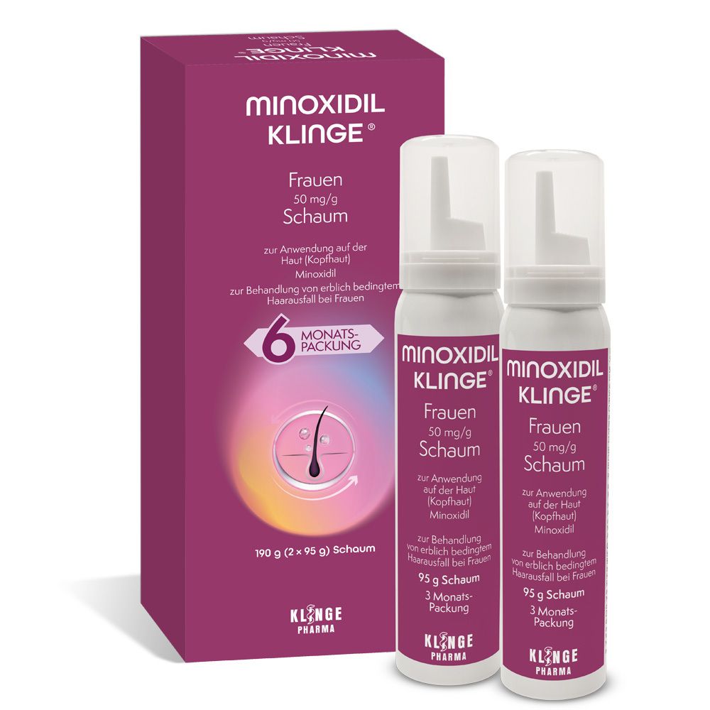 Minoxidil Klinge Frauen 50 mg/g Schaum 190 g
