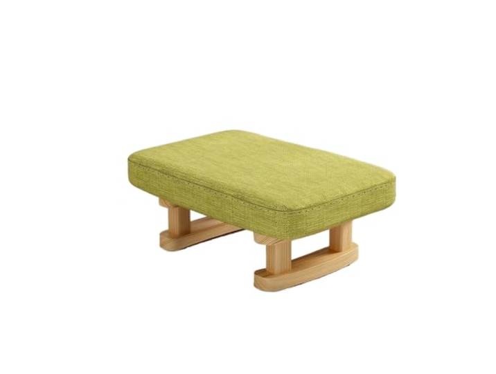 Sitzhocker gepolstert Kleiner Hocker, niedriger Haushaltshocker Couchtisch aus massivem Holz, Wohnzimmer, kleiner Sitzhocker, Schuhwechselhocker(Green)