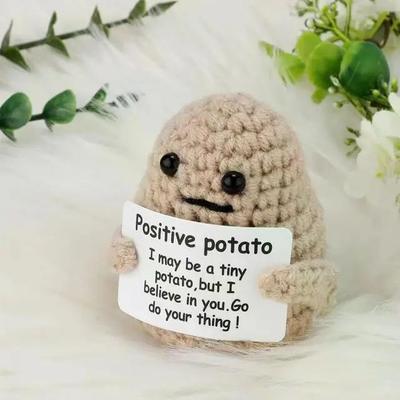 Handmade Positive Energy Potato Hug Pocket Mini Plush Doll, Perfect Christmas Gift & Room Decor positive Potato