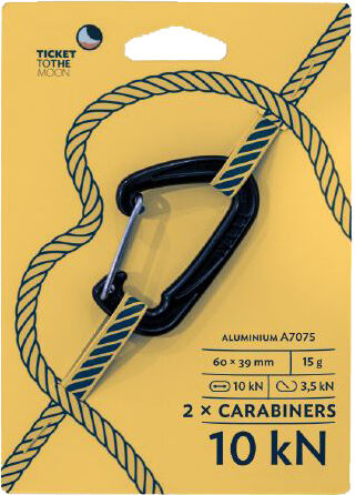 Ticket Hammock Carabiner Pair 10kn Black One size