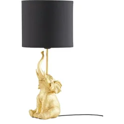 KHG Tischleuchte  1-flammig  goldfarben `Elefant ́   ¦ gold ¦ Maße (cm): H: 46  Ø: 20.0