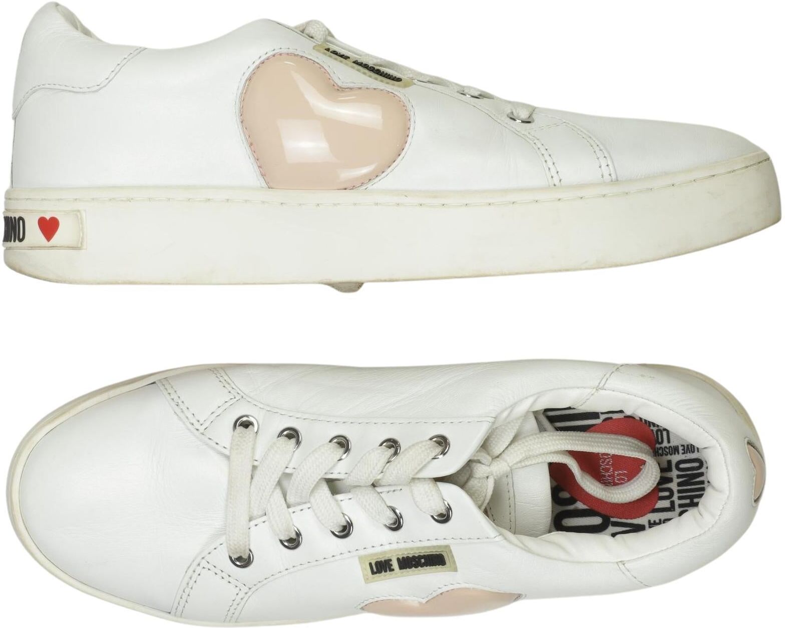 Love Moschino Damen Sneaker, Weiß, Gr. EU 41, Kunstleder - Second Hand