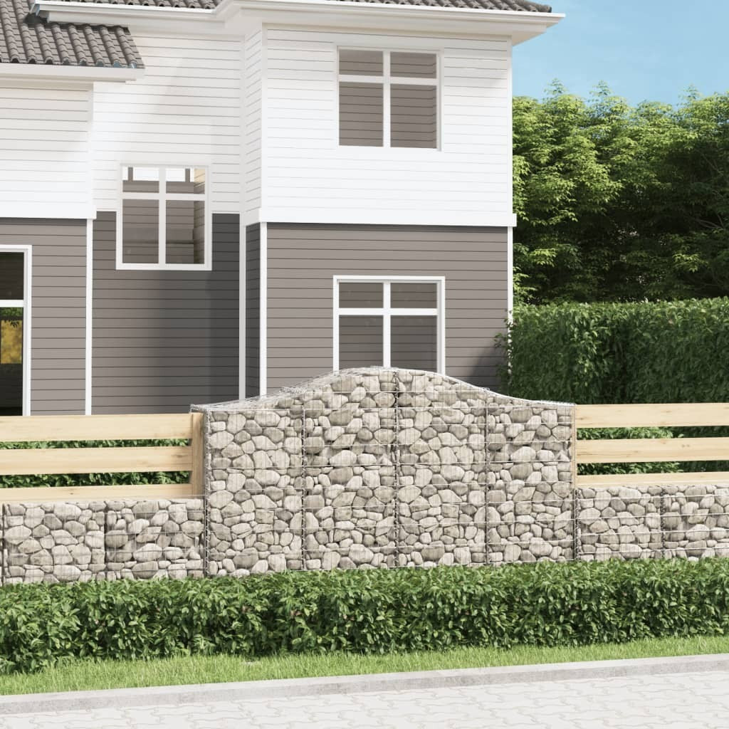Maison Exclusive Geknoopte gaasbakken 3 stuks verzinkt staal H x B x D: 140 x 200 x 50 cm